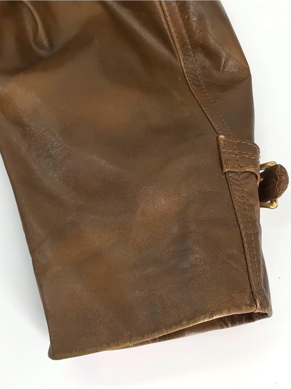 Vintage 70s Kawasaki Dealer Only RARE Genuine Leather Jacket Sz Large Brown Z-1 - Picture 14 of 16